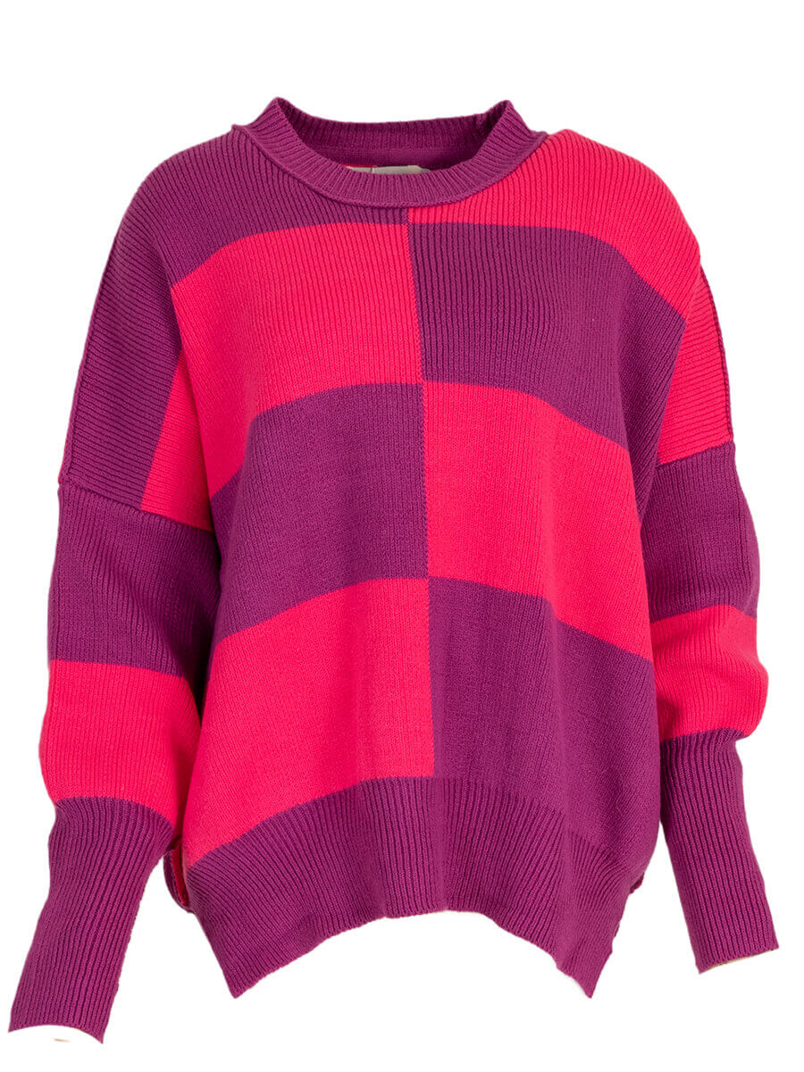 Trui fuchsia azurro onesize